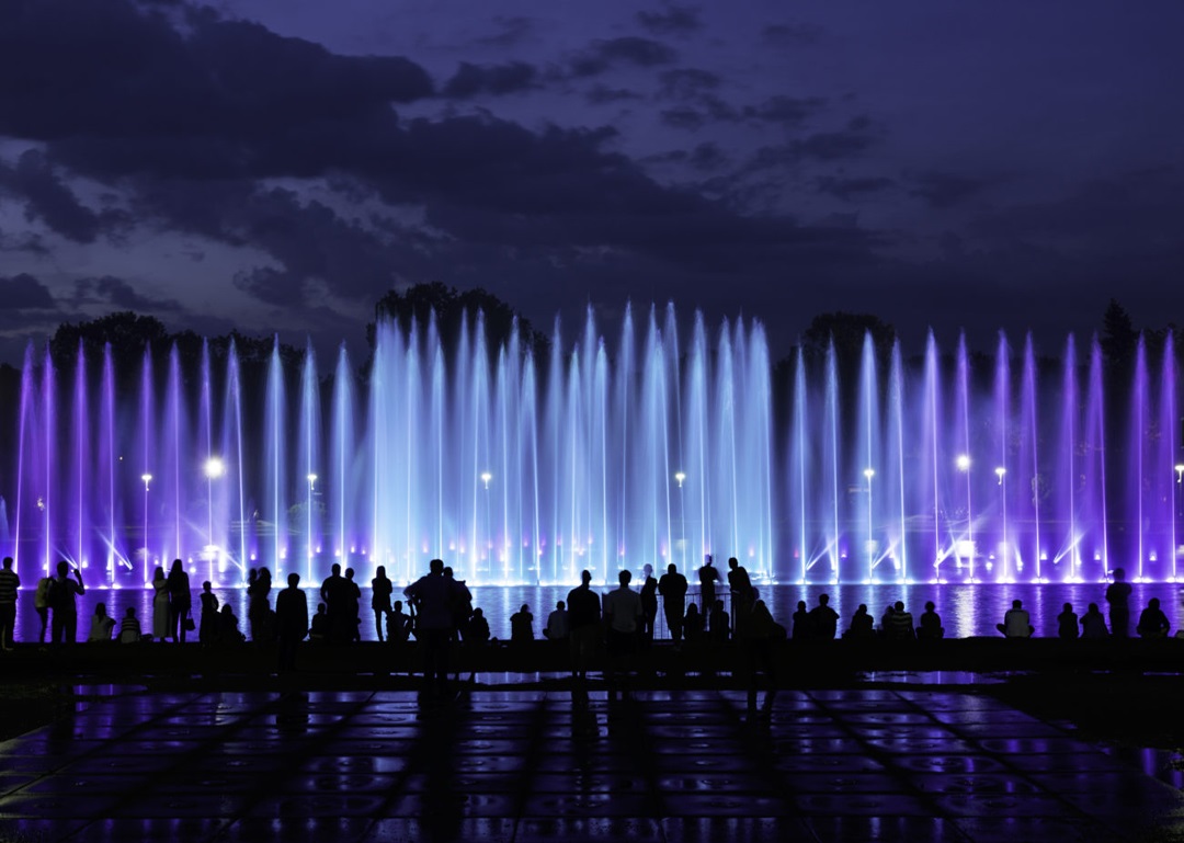 Example of interactive, colorful water show to be built in EpicCentral